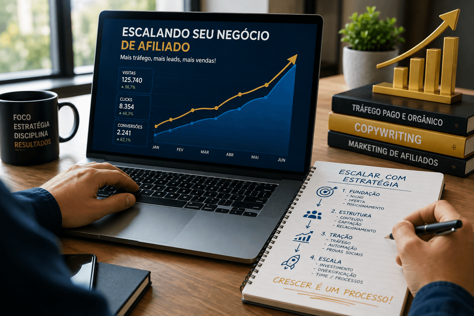 Como escalar negócio de afiliado: plano em fases com automação e IA