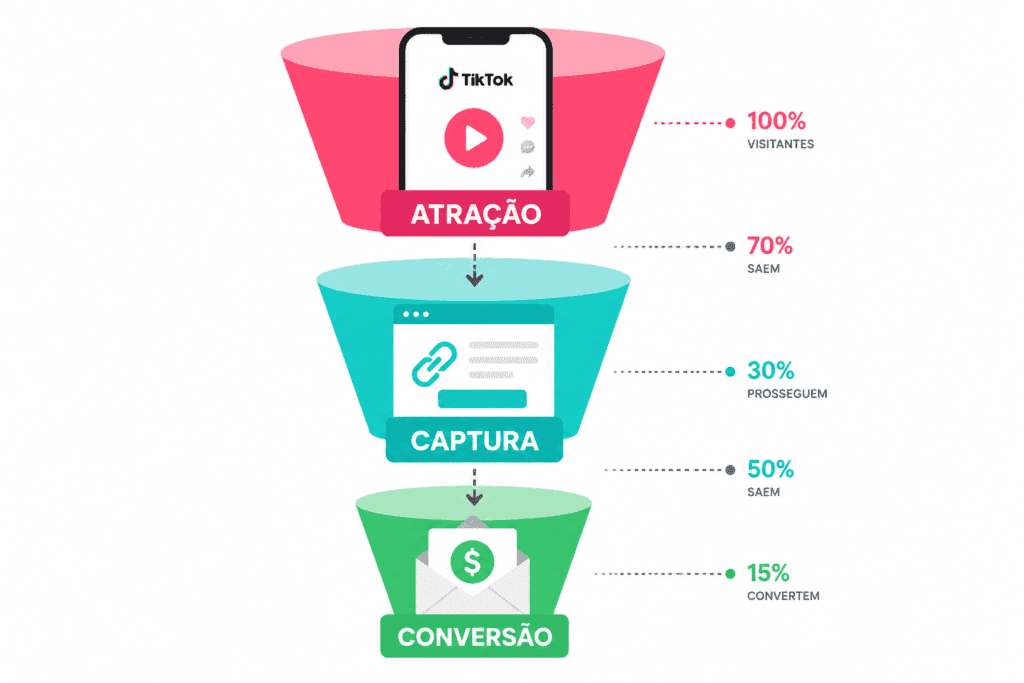 O funil de 3 etapas para afiliados no TikTok