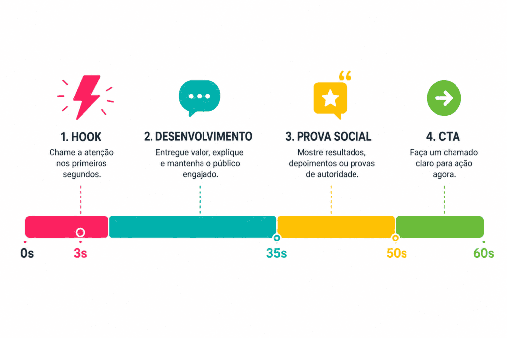 O roteiro de 60 segundos que converte