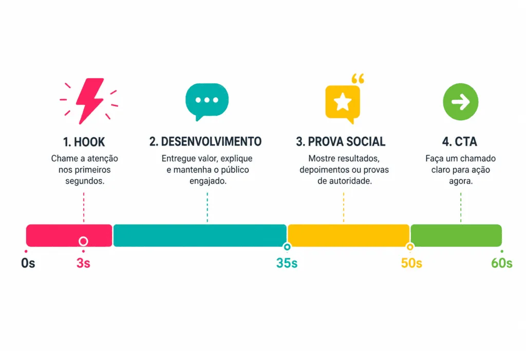 O roteiro de 60 segundos que converte